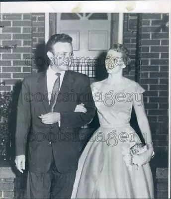 1956 Miss Universe Miriam Stevenson Of Winnsboro SC Gets Married Press Photo • $15