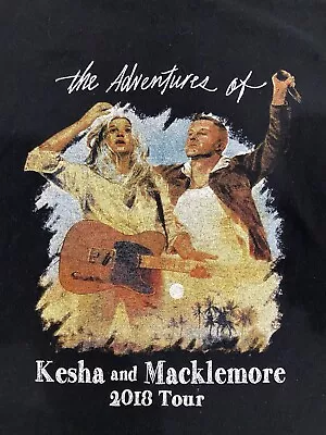 Kesha And Macklemore - “The Adventures Of” Tour 2018 - Black Shirt - L • $14