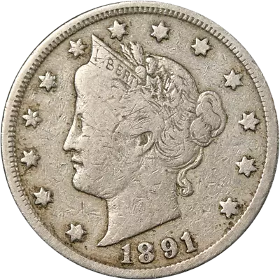 1891 Liberty V Nickel Great Deals From The Executive Coin Company • $18.50