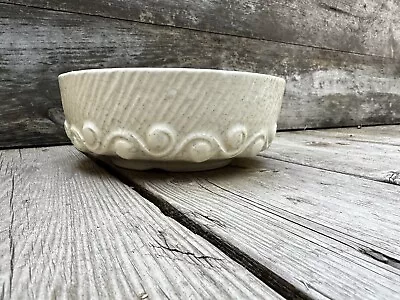 McCoy Pottery Cream Ivory Color Wave Knob Bowl Bulb Planter • $22