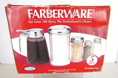 Vintage Farberware 5 Piece Breakfast Fountain Set   New In Original Box • $18.95