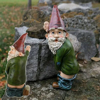 $7.75 • Buy  Pee Ornament Dwarf Garden Gnome Decoration Decor Back Yard Patio Lawn Outdoor