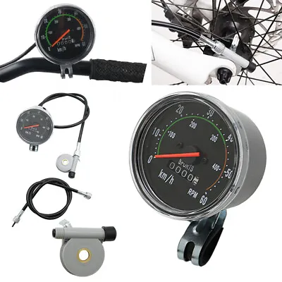 1* Waterproof Bicycle Bike Speedometer Analog Mechanical Odometer With Hardware • $13.88