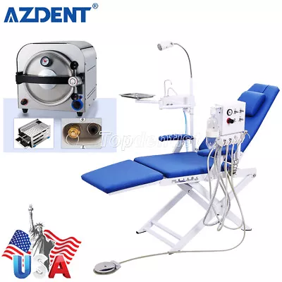 14L Dental Lab Autoclave Steam Sterilizer /LED Folding Dental Chair With Turbine • $469.20