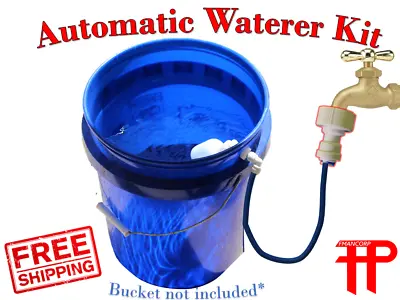 Automatic Livestock Waterer Bucket Kit -  Build Your Own Self-filling Water Bowl • $24.99