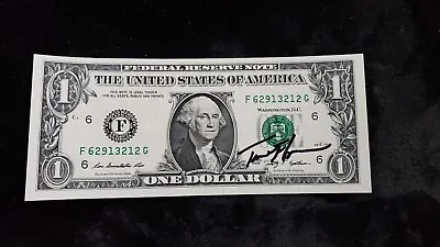 President Obama Treasury Secretary Tim Geithner  HAND SIGNED $1 BILL With PROOF • $79.95