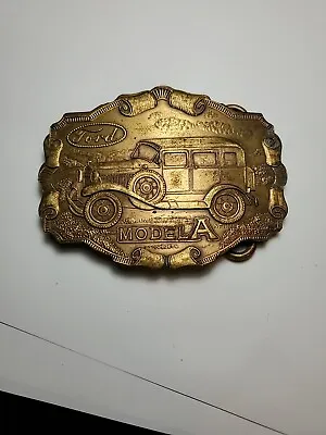 Antique Ford Model A   Tiffany & Co New York Brass Belt Buckle • $42