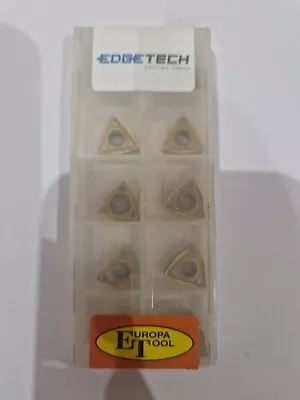 10 X Wnmg060404-bf Et801 Carbide Turning Inserts Europa Tool Edge Tech  • £15