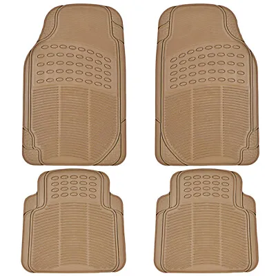 Car Floor Mats For All Weather Semi Custom Fit Heavy Duty Trimmable Tan Beige • $25.99