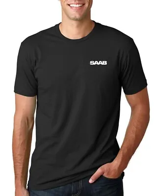 Genuine Saab  Men's Short Sleeved T-shirt Black Size Large And Xl • $18