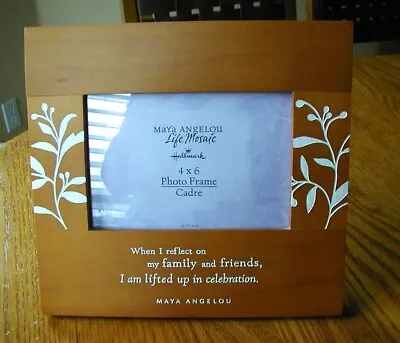 Hallmark Maya Angelou Life Mosaic Photo Frame 4 X 6 Wood With Carvings • $8