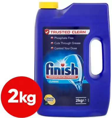 Finish Classic Concentrated Dish Washing Powder Lemon Sparkle For Grease 2kg* • $26.90