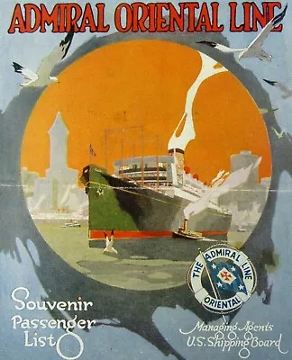 Vintage Hong Kong Admiral Orient Line Ocean Liner SS Jackson Passenger List 1924 • $33.35