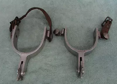 Two Vintage  Crockett  Engraved Aluminum Cowboy Spurs • $149.99