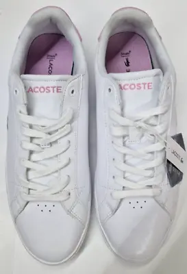 £54.99 • Buy LACOSTE Women's Graduate Pro 222 1 Leather Trainers Shoes : White UK 7 EU 40.5
