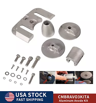 Full Aluminum Anode Kit  For Mercruiser Bravo III Drives Sterndrive 2004+ • $35.99