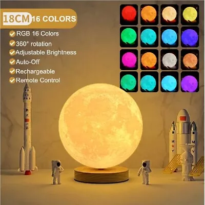 3D Magnetic Levitating Moon Ball LED Night Light Rotating Lamp • $42.50