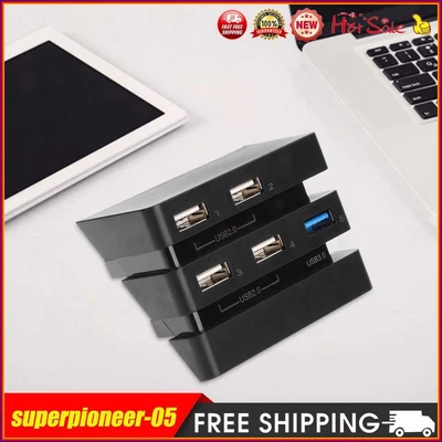 $16.69 • Buy 5 Ports USB Hub 3.0/2.0 With LED Indicators USB Ports Black For PS4 Pro Console