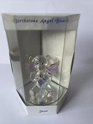 £8.99 • Buy Mayflower Glass Birthstone Angel Bear Gold Plated June