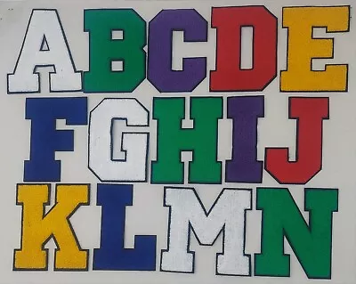$8.49 • Buy 5 Inch Chenille Letters W/ Black Background: Pick Letter / Color