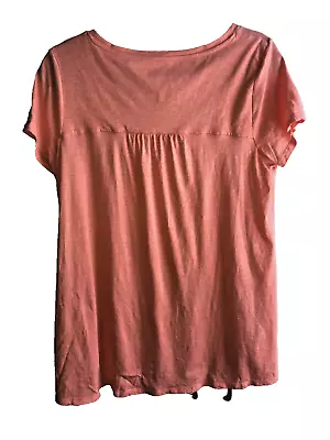 Pure J. Jill Pima Shirred Elliptical Tee T- Shirt V- Neck Women’s Small • $14