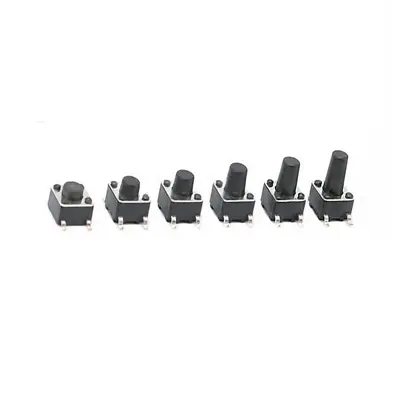 3x6x2.5mm Black Tactile Push Button Switch Tact Micro Switch 4 Pin SMD • £2.49