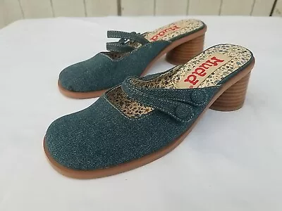 Womans Denim Blue Mudd Round Heel Slip On Shoes Annabeth 6.5 • $15