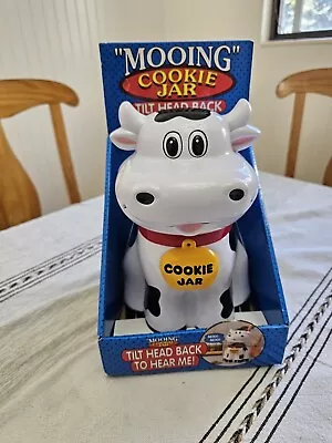 Vintage Mooing Cow Cookie Jar 10   1992 Fun-Damental Happy Cow New • $43.99