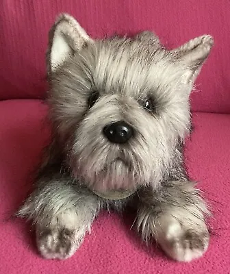 Russ Yomiko Classics Grey Cairn Terrier Laying Dog Soft Plush Toy 16” • £79.99