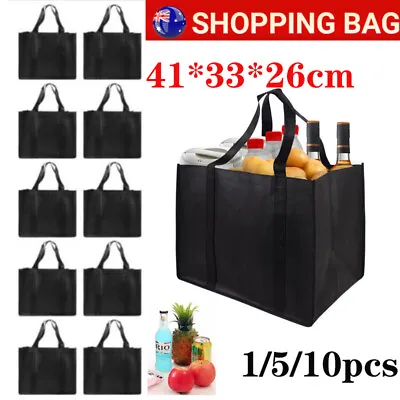 1-10X Large Reusable Grocery Bag Foldable Shopping Tote Heavy Duty Storage Bags • $10.55