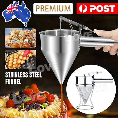 $19.85 • Buy Stainless Steel Donut Pancake Maker Baking Tools Cupcake Batter Dispenser Funnel