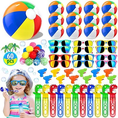 Mega Pool Party Beach Party Favors-60Pcs Party Bag Stuffers For Kids Beach Ba... • $48.69