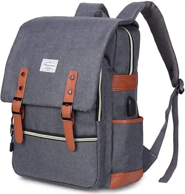 $19.99 • Buy Vintage Laptop Backpack For Women Men,School College Backpack With USB Charging 