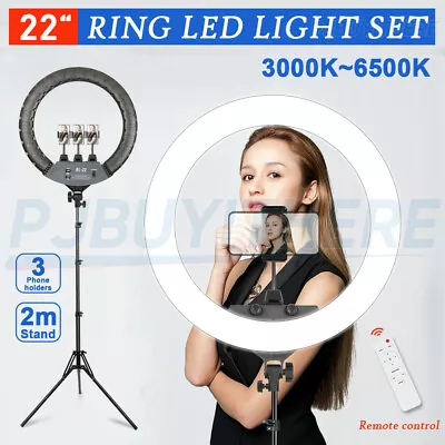 $90.88 • Buy 22  6500K Dimmable Diva LED Ring Light Diffuser With Stand Make Up Studio Video