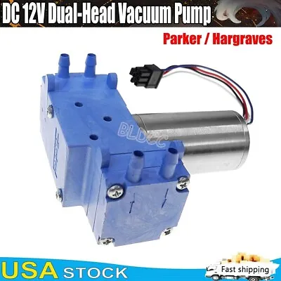 Parker 12V DC Mini Vacuum Diaphragm Pump Brushless Motor Double Head Air Pump FY • $24.99