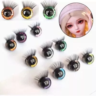 Doll Accessories Plastic Safety Eyes Eyes With Eyelash  Doll Accessories • $5.72