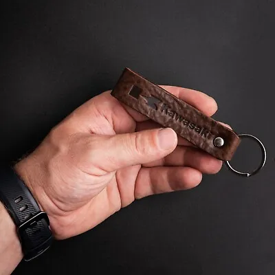 Leather Keyring Suitable For Kawasaki Motorbike Italian Leather High Quality • £13.90