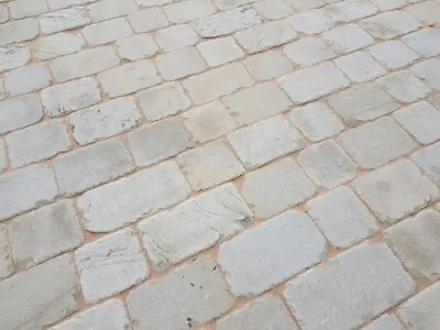 £5 • Buy Tumbled Setts - 30mm Cobbles/Block Paving For Gardens/Patios - Natural Yorkstone