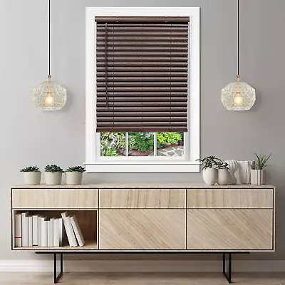 Achim Home Furnishing Cordless GII Luna 2  Slat Mahogany Venetian Window Blinds  • $40.99