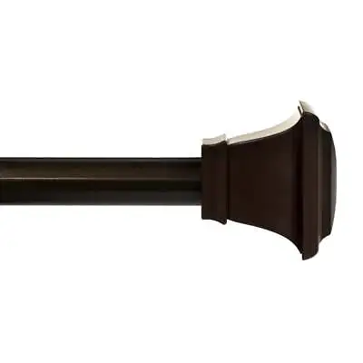 1  Bronze Square Single Expandable Curtain Rod Set 30-84  Oil Rubbed Bronze • $13.91