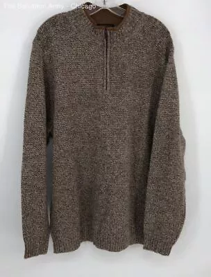 NWT Pendleton Brown Quarter Zip Wool Sweater - Size Men's XL • $9.99