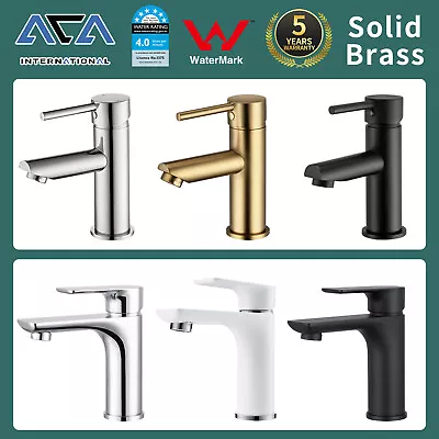 Bathroom Round Basin Mixer Tap Vanity Sink Flick Faucet Black Chrome Gold WELS • $59