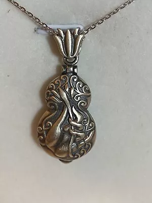 Vintage 925 Sterling Silver Hand Of Buddha Hulu Gourd Locket Pendant  Necklace • $24.99