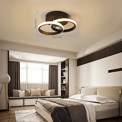 Modern Black Ceiling Light LED Acrylic Lamp Flush Mount Chandelier Living Room • $20.80