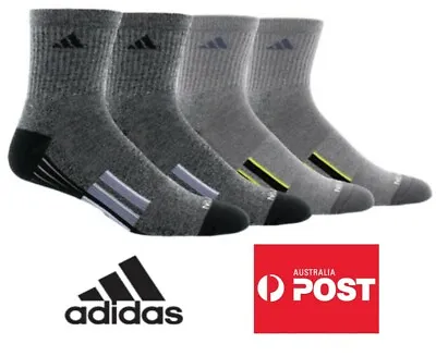 Adidas Men's Unisex Performance Sports Climalite Quarter Length Crew Socks • $24.99