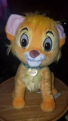 Oliver And & Company Disney Store Plush Stuffed Cat 10  Yellow EUC • $12