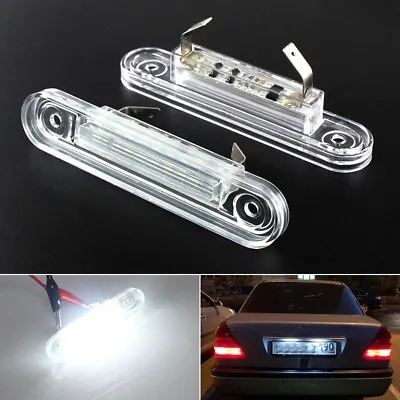 2x White LED Licence Plate Lights For Mercedes 190 Series E W201 W124 C124 W202 • $17.99