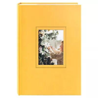 $26.98 • Buy Photo Album Fabric For 4x6 300 Pictures Pockets With Memo Wedding Holiday Yellow