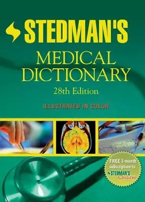 Stedman's Medical Dictionary Stedman's 9780781733908 • $13