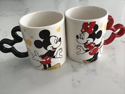 Mickey & Minnie Mouse Mugs Disney Parks His Hers Couples Love Heart • £4